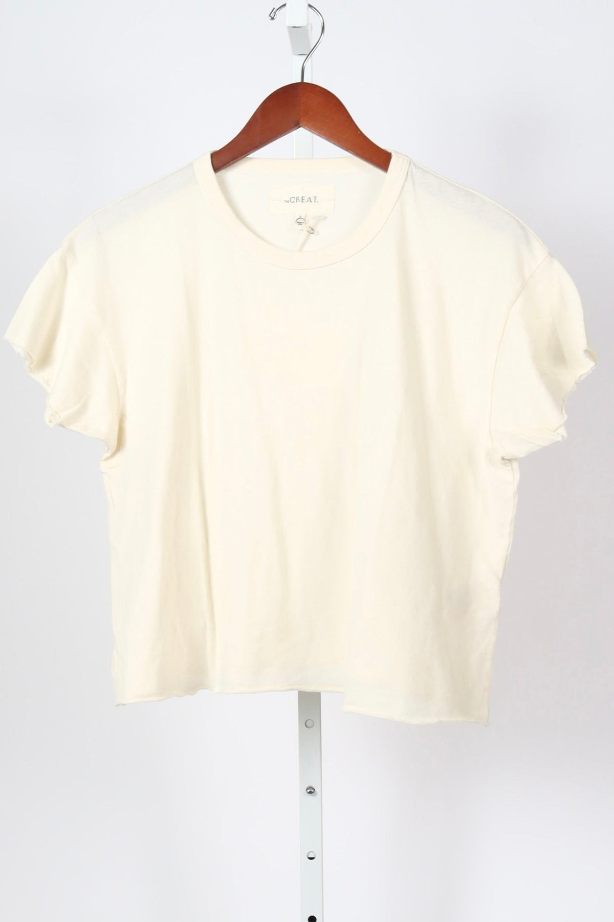 The Crop Tee - Washed White