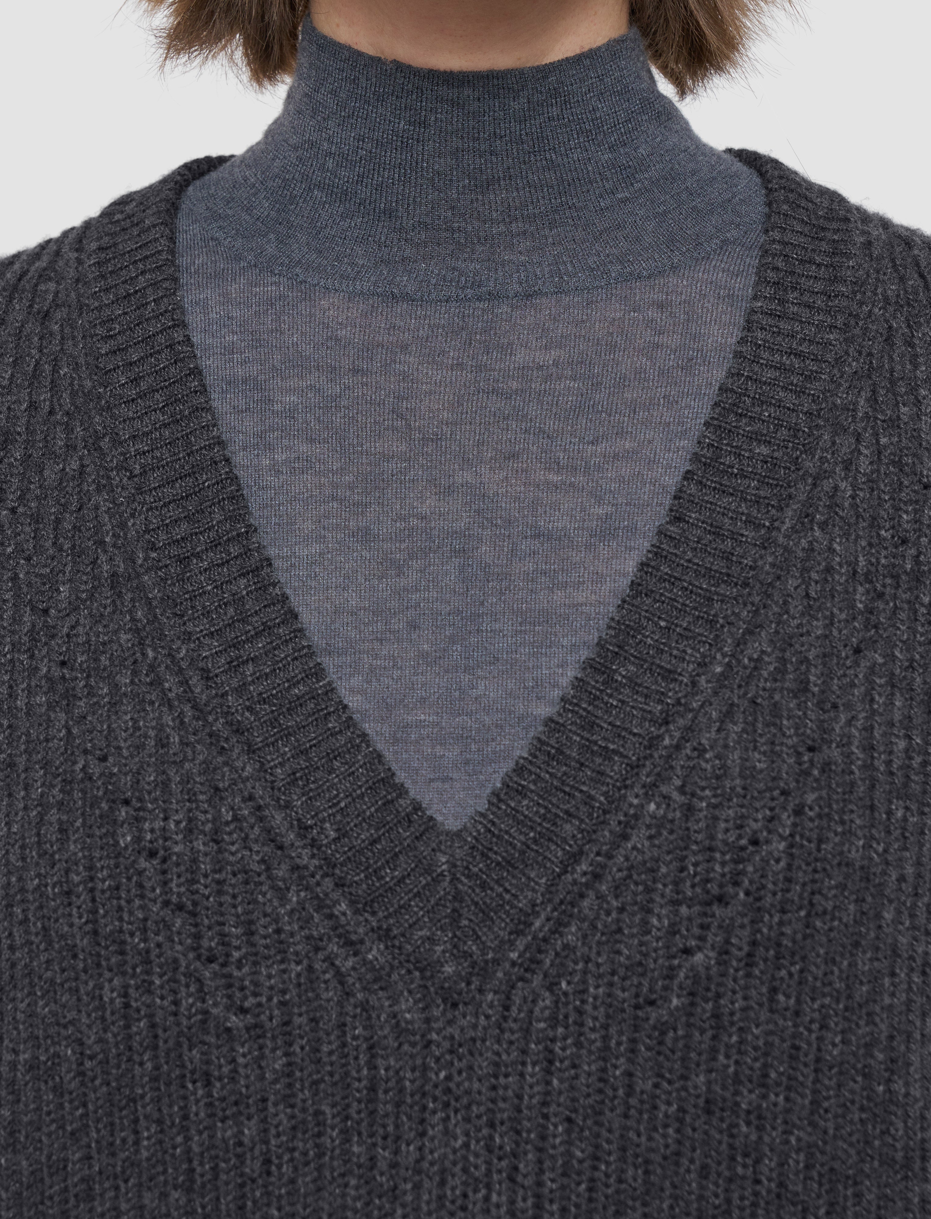 Light Cardigan Stitch Vest - Smoke