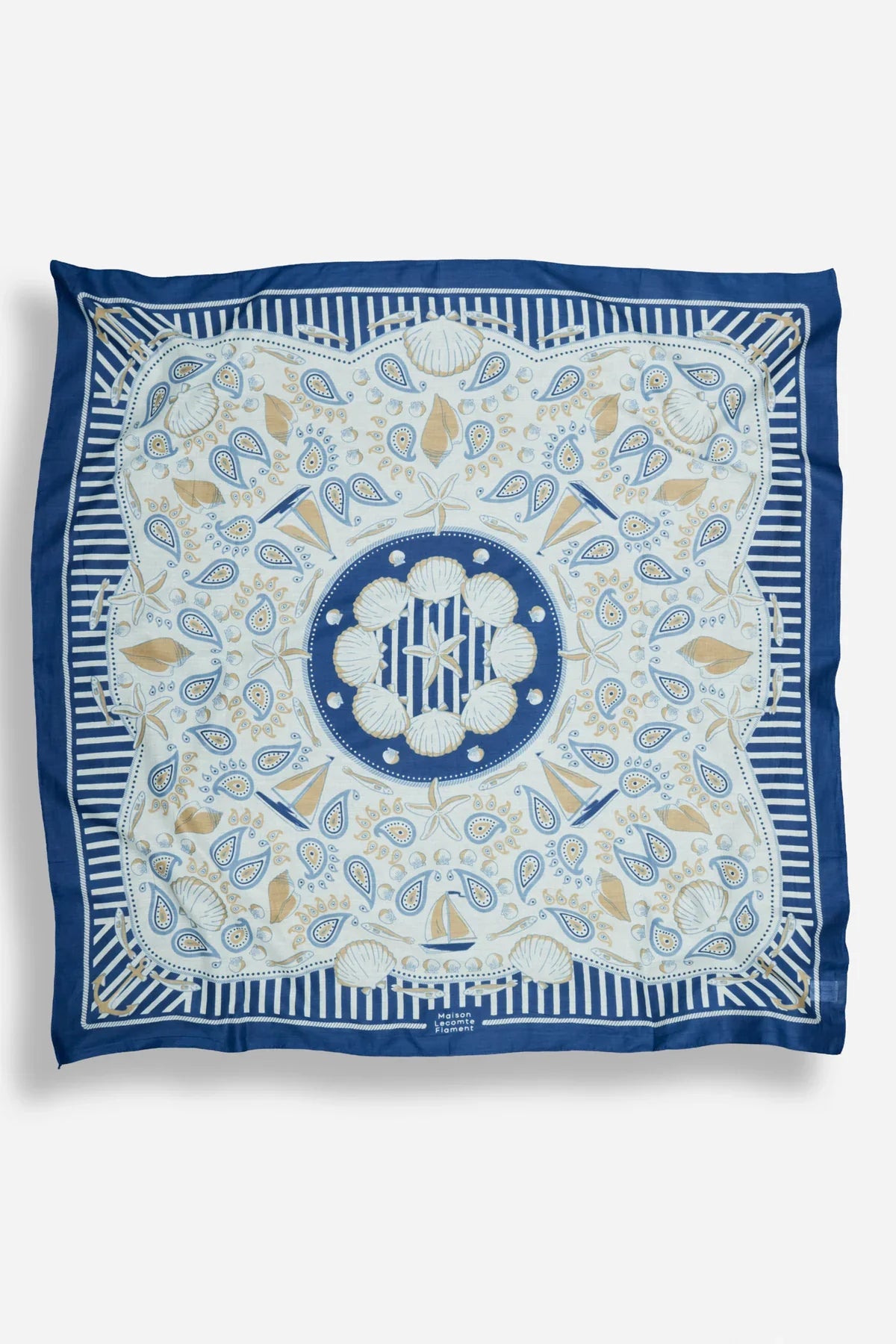 Bretagne Cotton Scarf - Navy