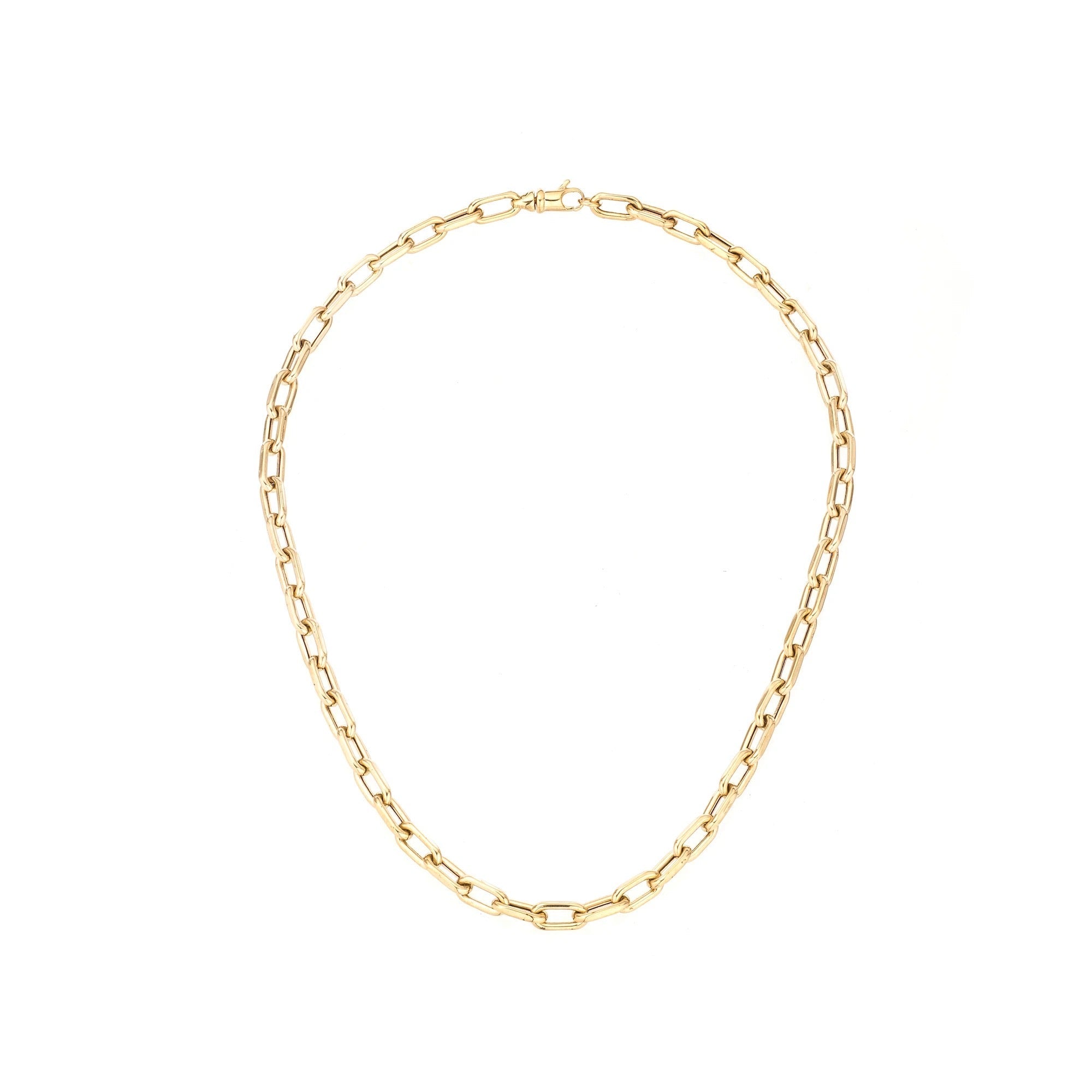 16" 5.3mm wide Italian Chain Link Necklace - 14K Yellow Gold (By Special Order)