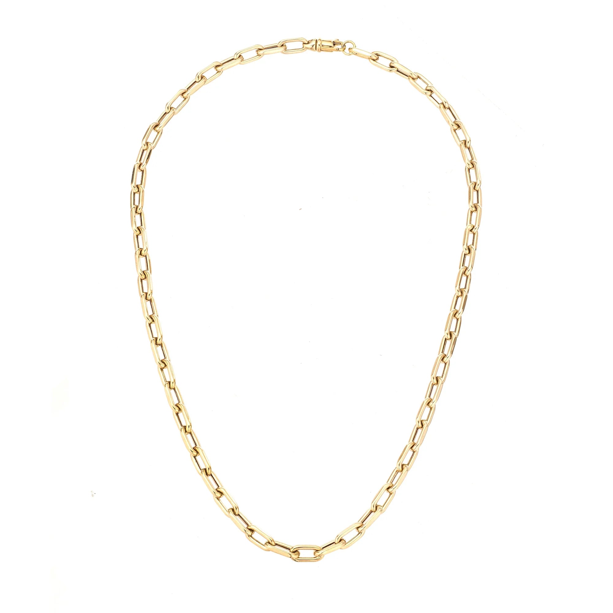 18" 5.3mm wide Italian Chain Link Necklace - 14K Yellow Gold (By Special Order)