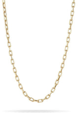 18" 4mm Italian Chain Link Necklace - 14K Yellow Gold (By Special Order)