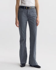 Celia Striped Jeans - Railroad Stripe Rinse
