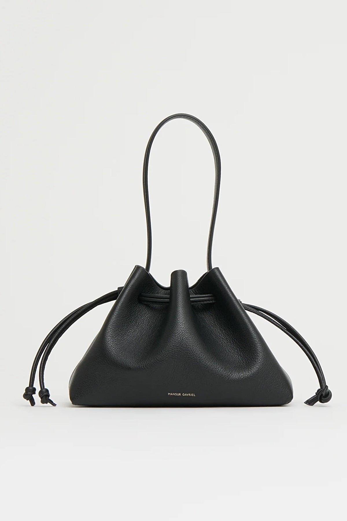 Drawstring Pouchette - Black