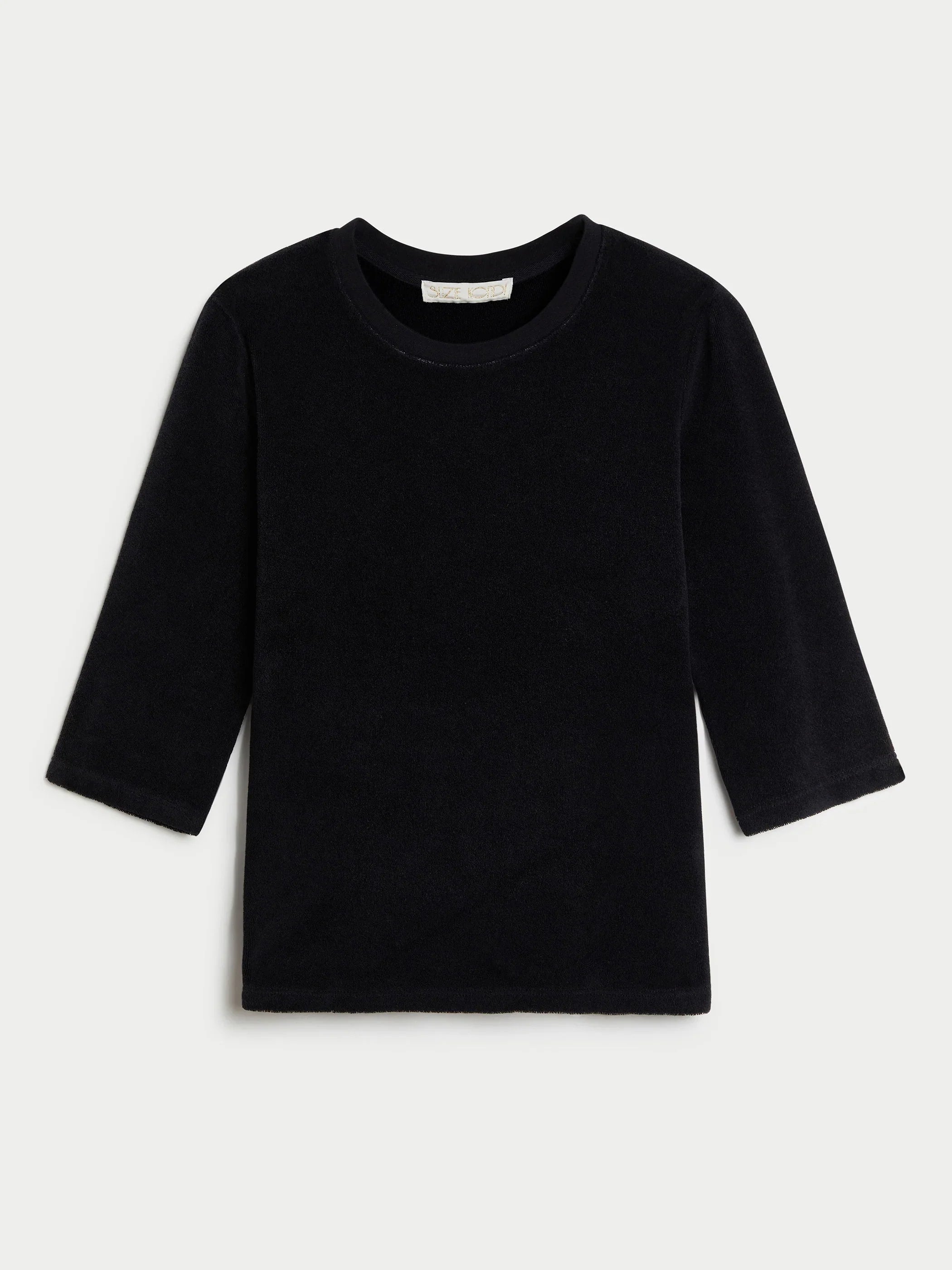 Corfu Elbow Sleeve Crew - Black