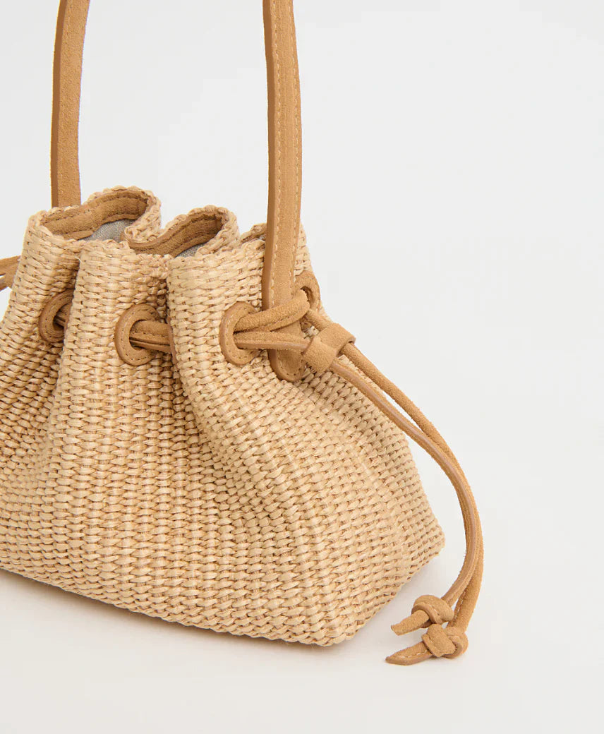 Drawstring Pouchette - Natural
