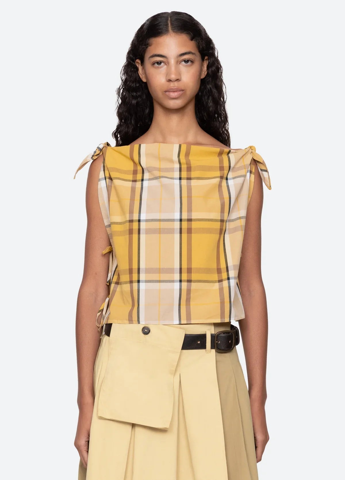 Copeland Plaid Top - Yellow