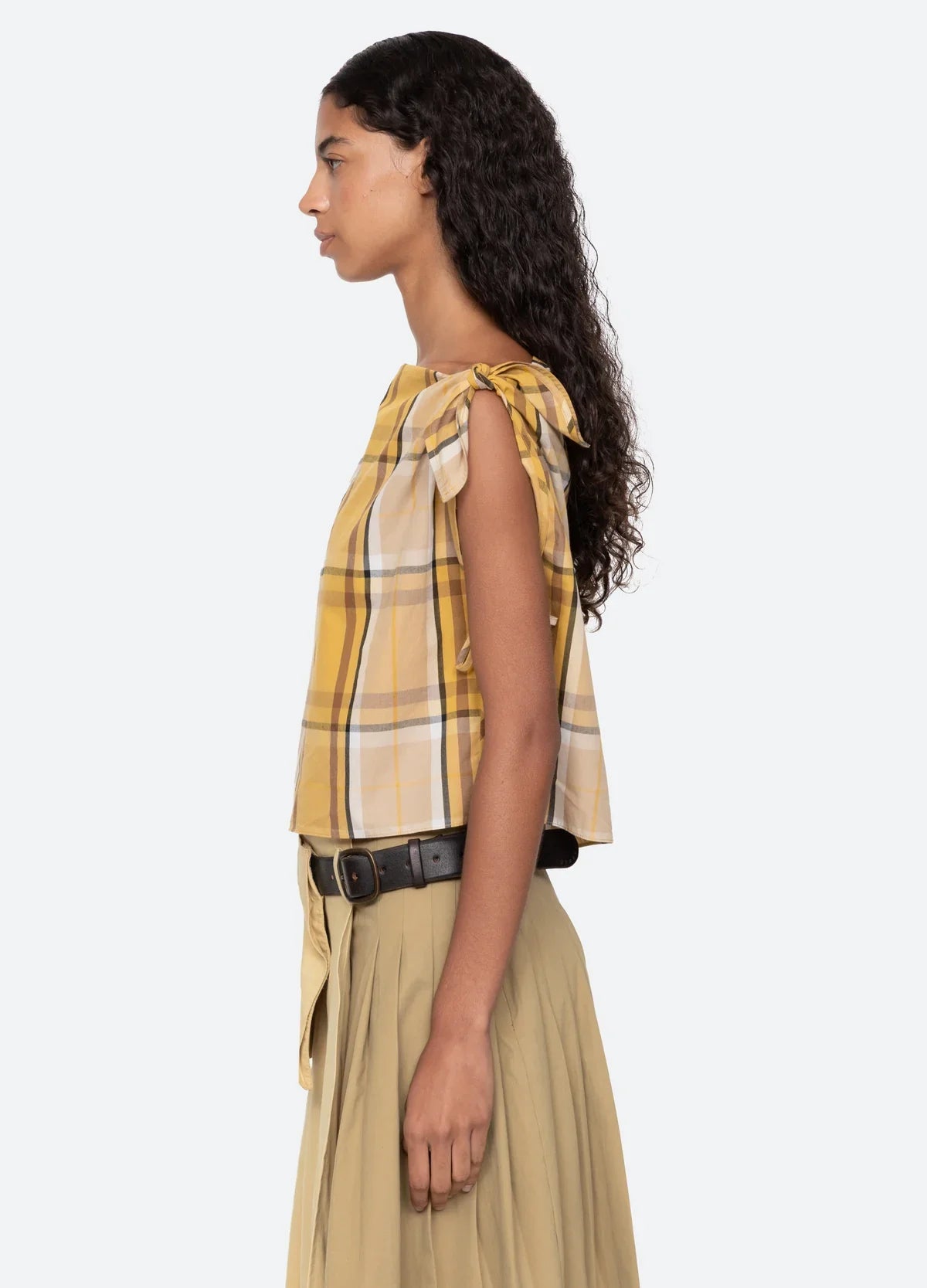 Copeland Plaid Top - Yellow
