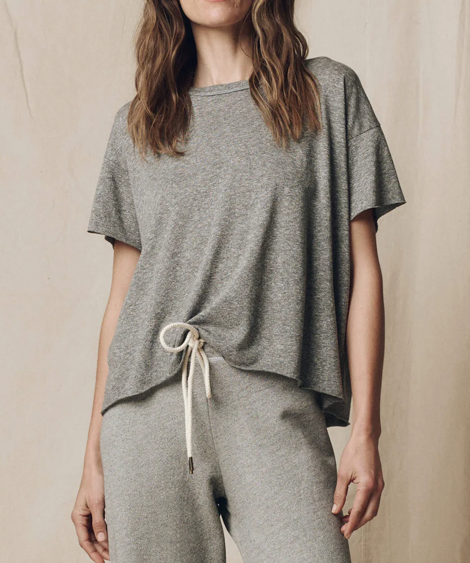 The Crop Tee - Heather Grey