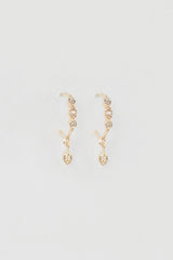 Eye Pendant Diamond Hoop Earrings