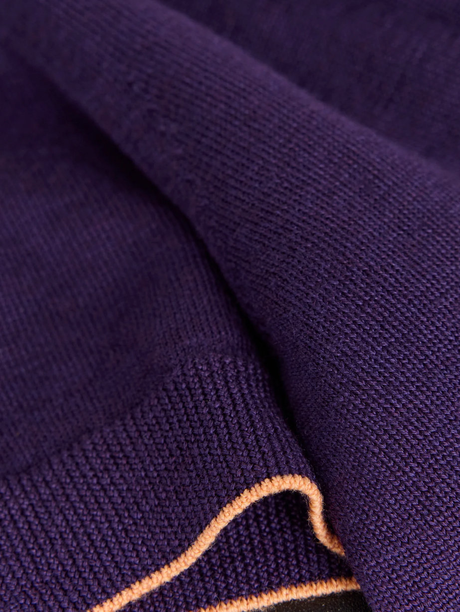 Tipped Janis Top - Grape Combo (By Phone Order Only)