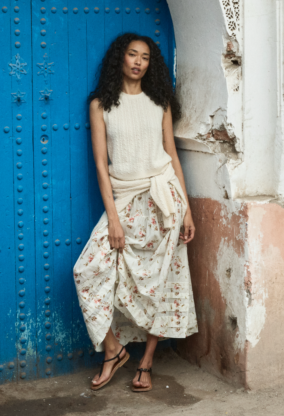 Marie Skirt - Blanc Prairie Rose (By Phone Order Only)