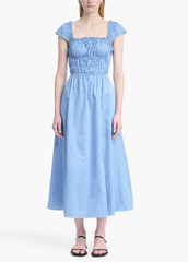 Lily Dress - Azure Stripe