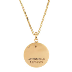 Large Pink Opal Zodiac Necklace - Aquarius on 18” Chain available in store (Other Signs by Special Order)