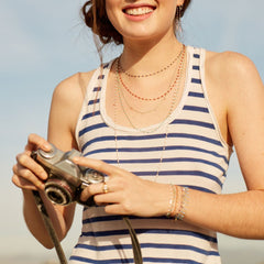 16.5" Classic Gigi Necklace - Lapis + Yellow Gold