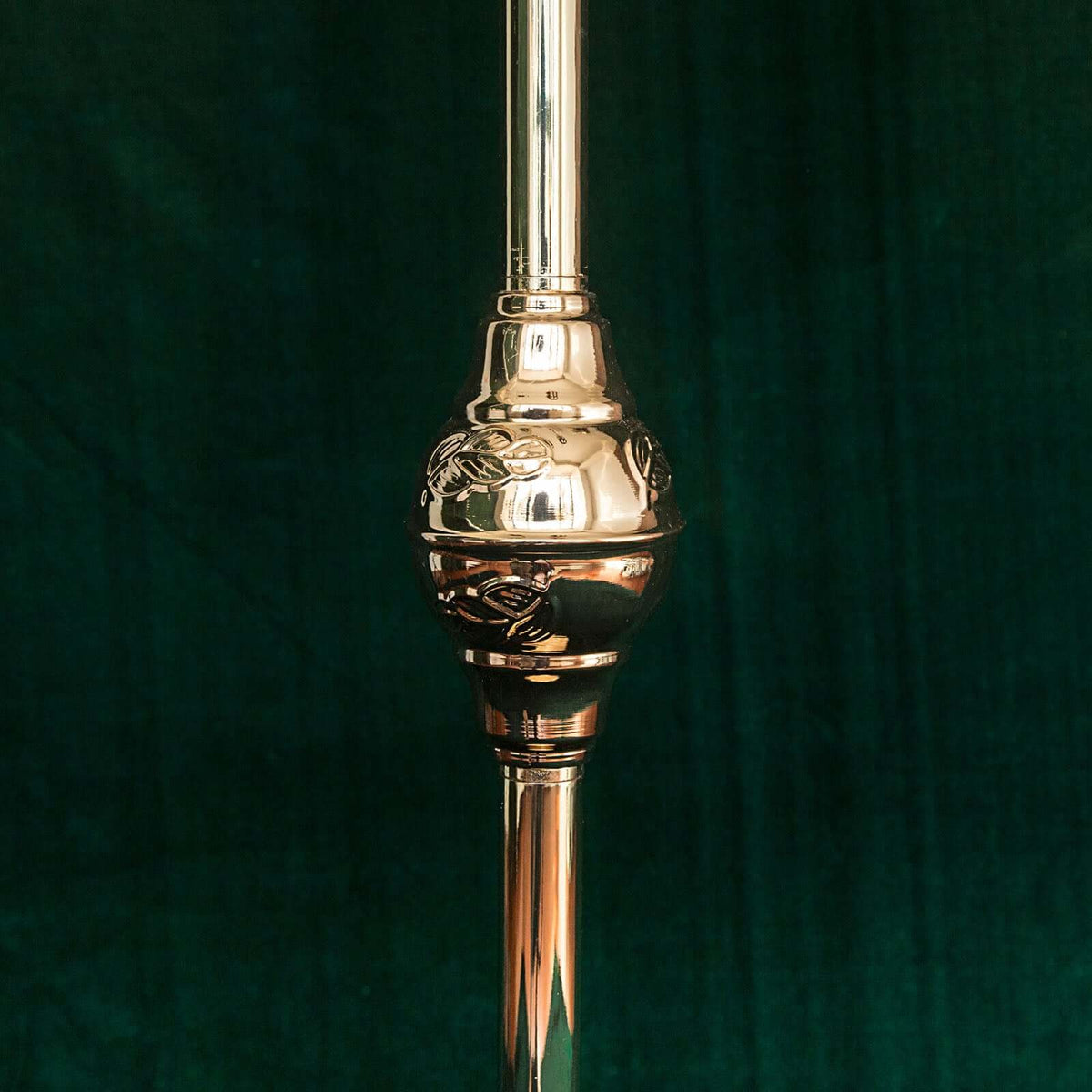 Metal Pearl Beaded Candelabra in Gold 6-Arm with Crystal Chandelier Pendants, Adjustable Table Centerpiece