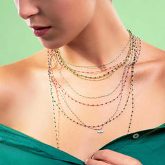 16.5" Classic Gigi Necklace - Violet + Yellow Gold
