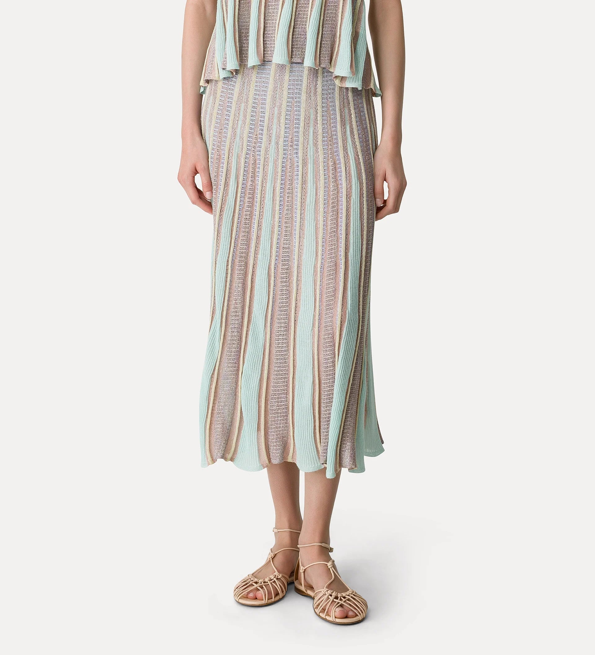 14942_My Skirt - Long “Les Folies” Jacquard Tulip Skirt - Lucente