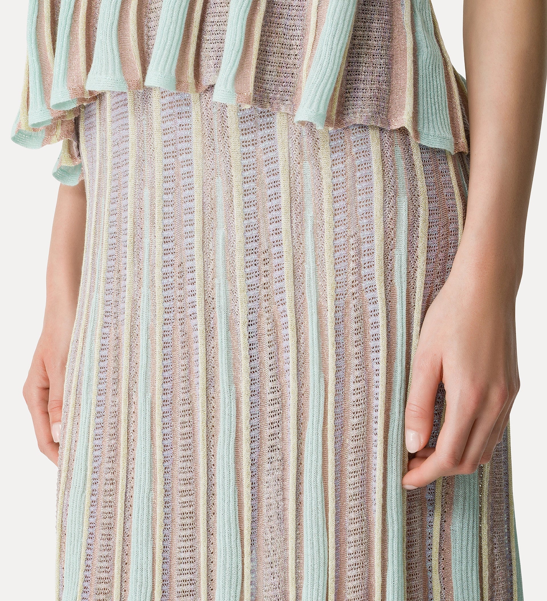 14942_My Skirt - Long “Les Folies” Jacquard Tulip Skirt - Lucente