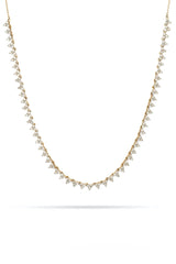 Diamond Cluster Half Riviera - 14K Yellow Gold (By Special Order)