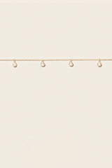 Palerme White Sapphire Necklace - 9K Gold